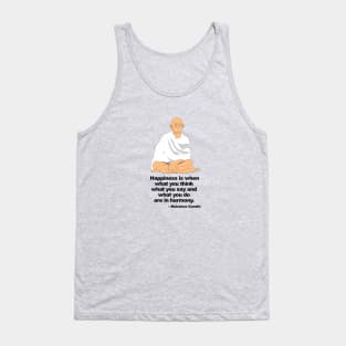 Gandhi On Happiness Tank Top